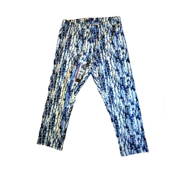 Blue Tie Dye Capri Leggings - Picture 1 of 4